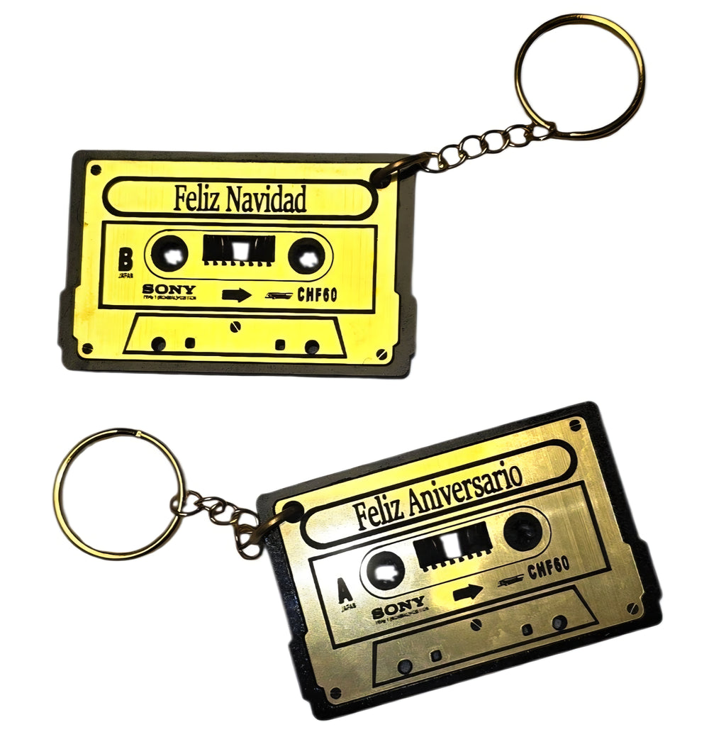LLAVERO CASETE VINTAGE PERSONALIZADO