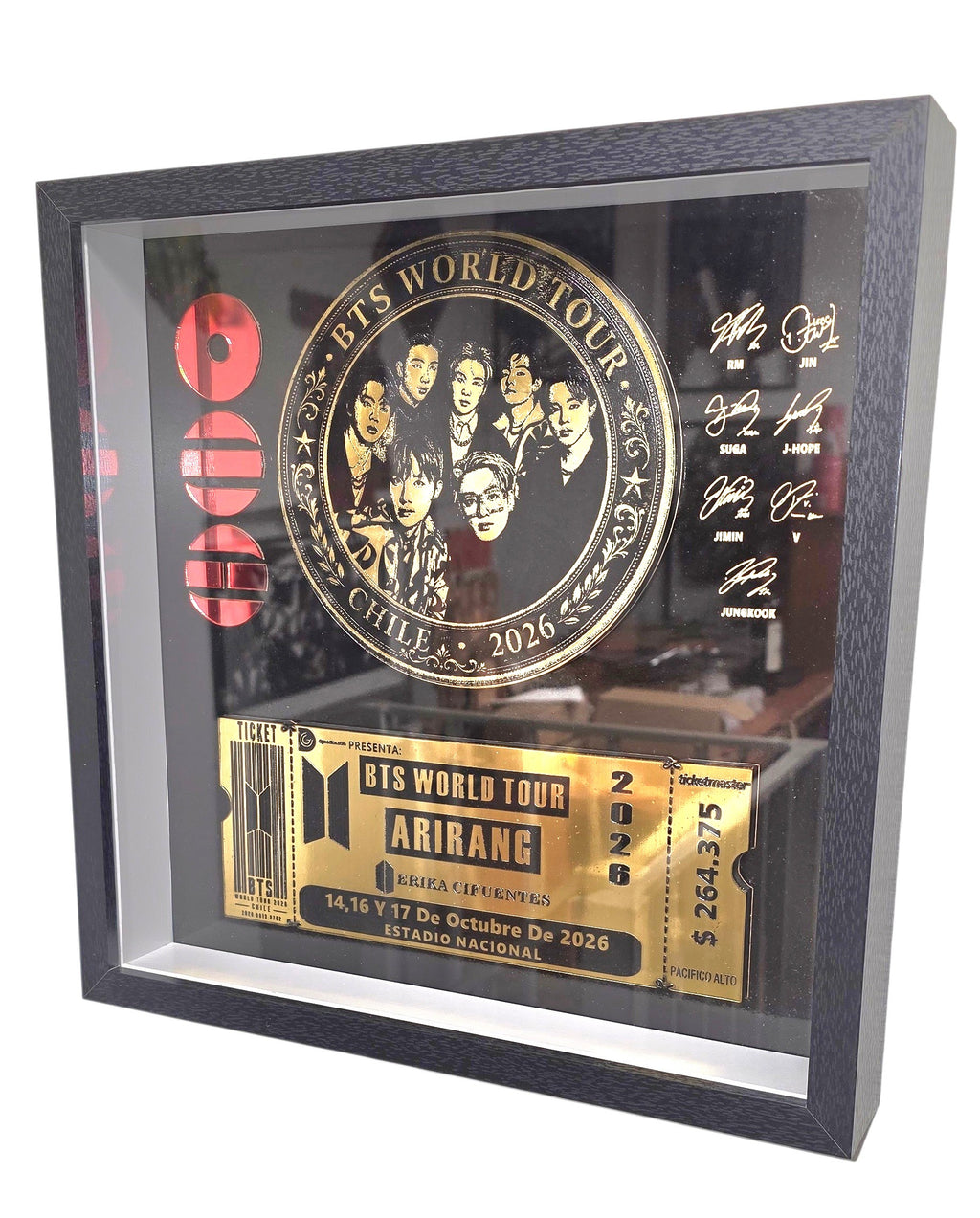 Cuadro Ticket BTS 30 x 30 cm