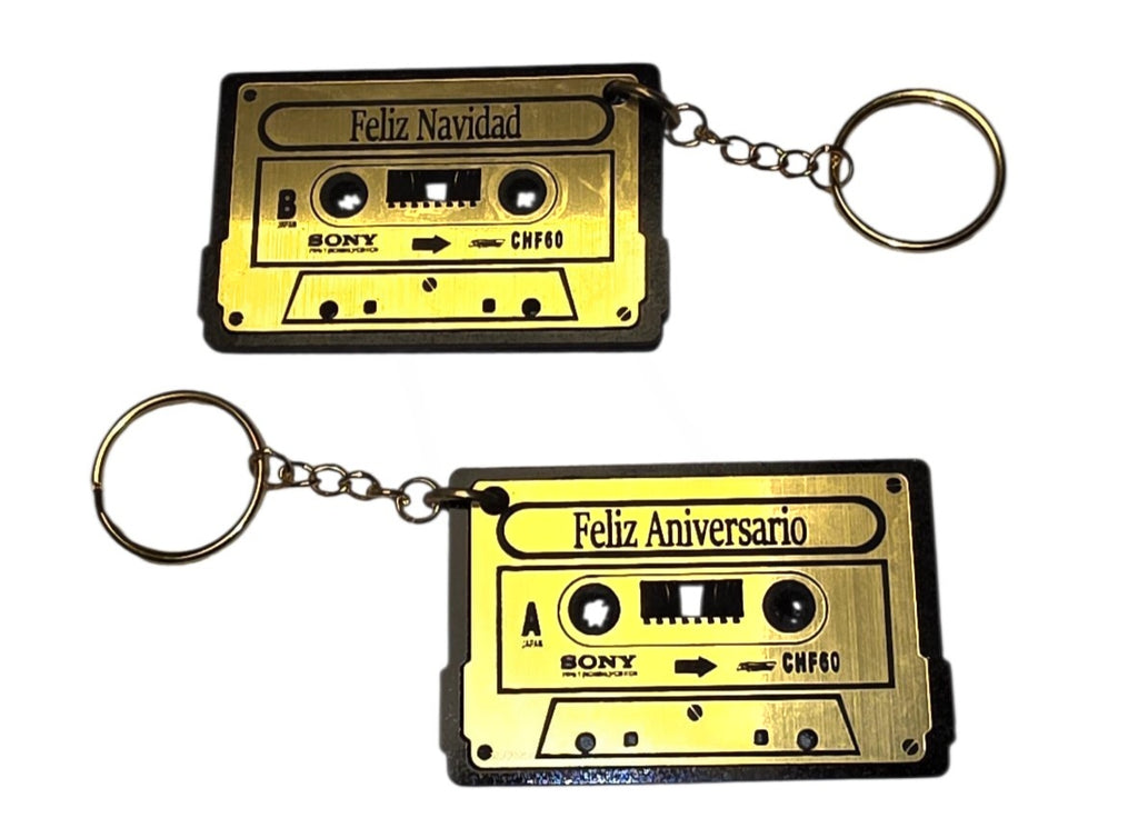 LLAVERO CASETE VINTAGE PERSONALIZADO