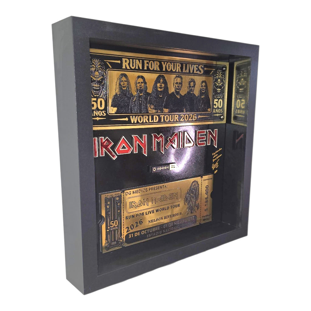 Cuadro Ticket Iron Maiden 30 x 30 cm