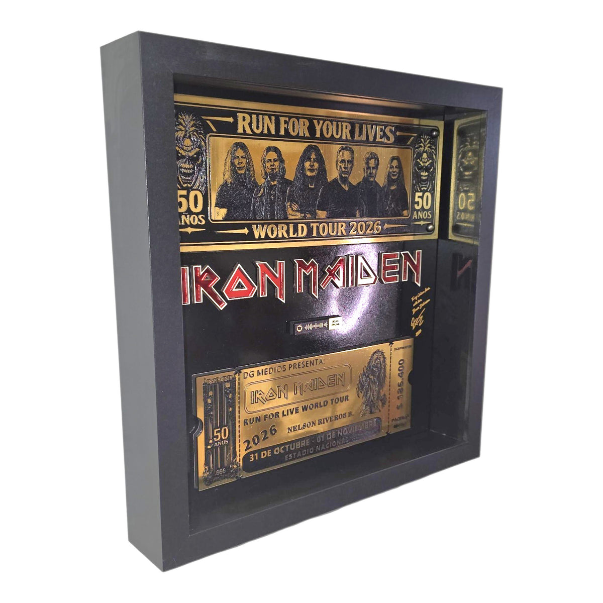 Cuadro Ticket Iron Maiden 30 x 30 cm