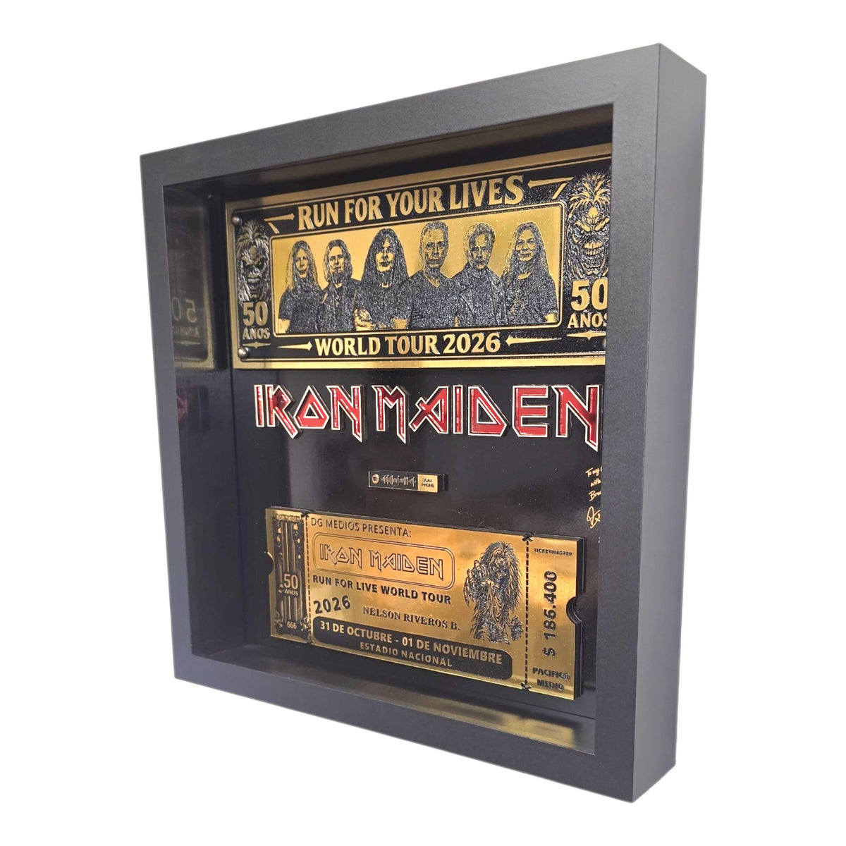 Cuadro Ticket Iron Maiden 30 x 30 cm