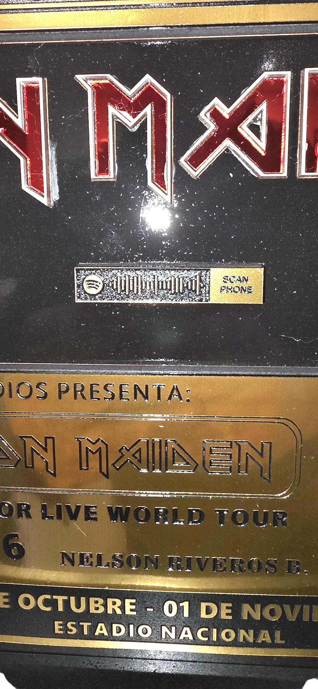 Cuadro Ticket Iron Maiden 30 x 30 cm