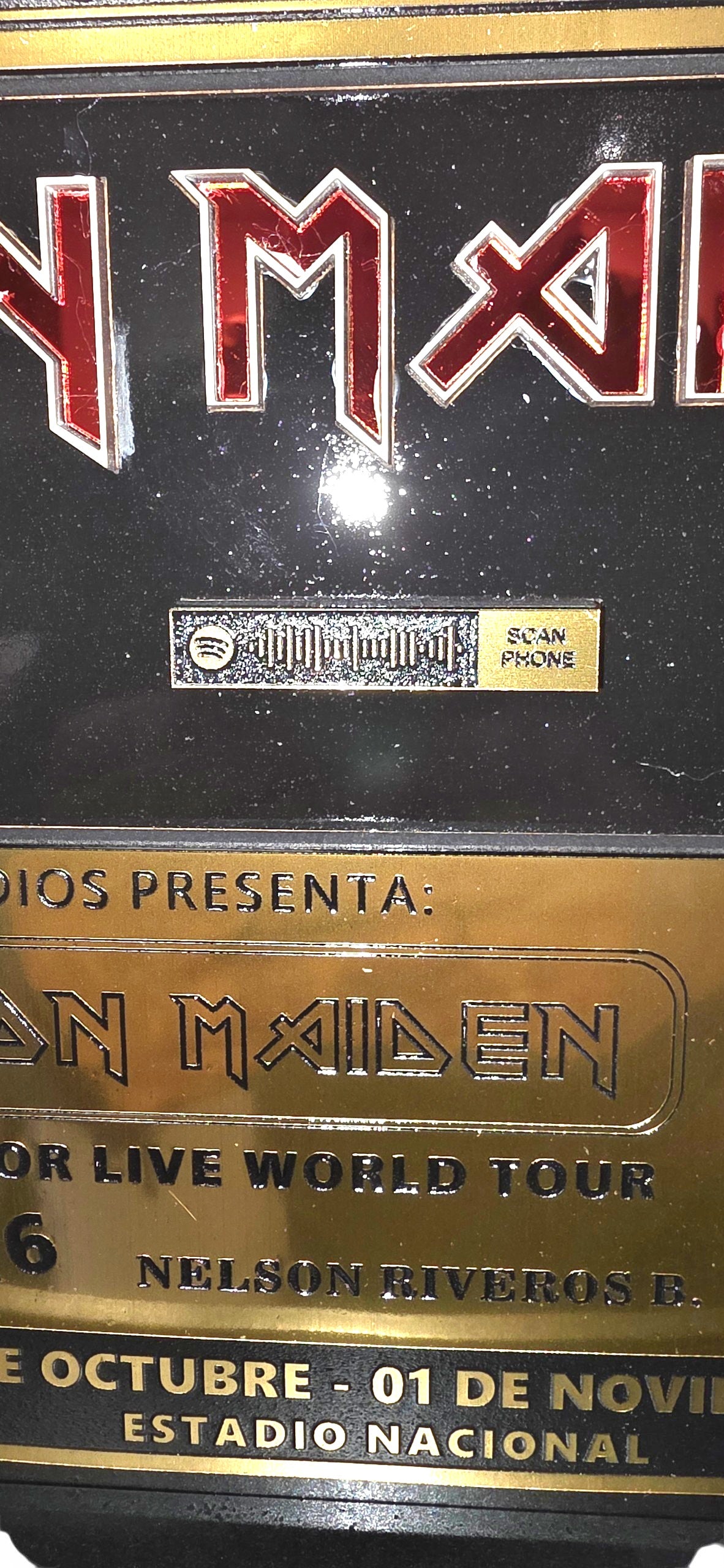 Cuadro Ticket Iron Maiden 30 x 30 cm