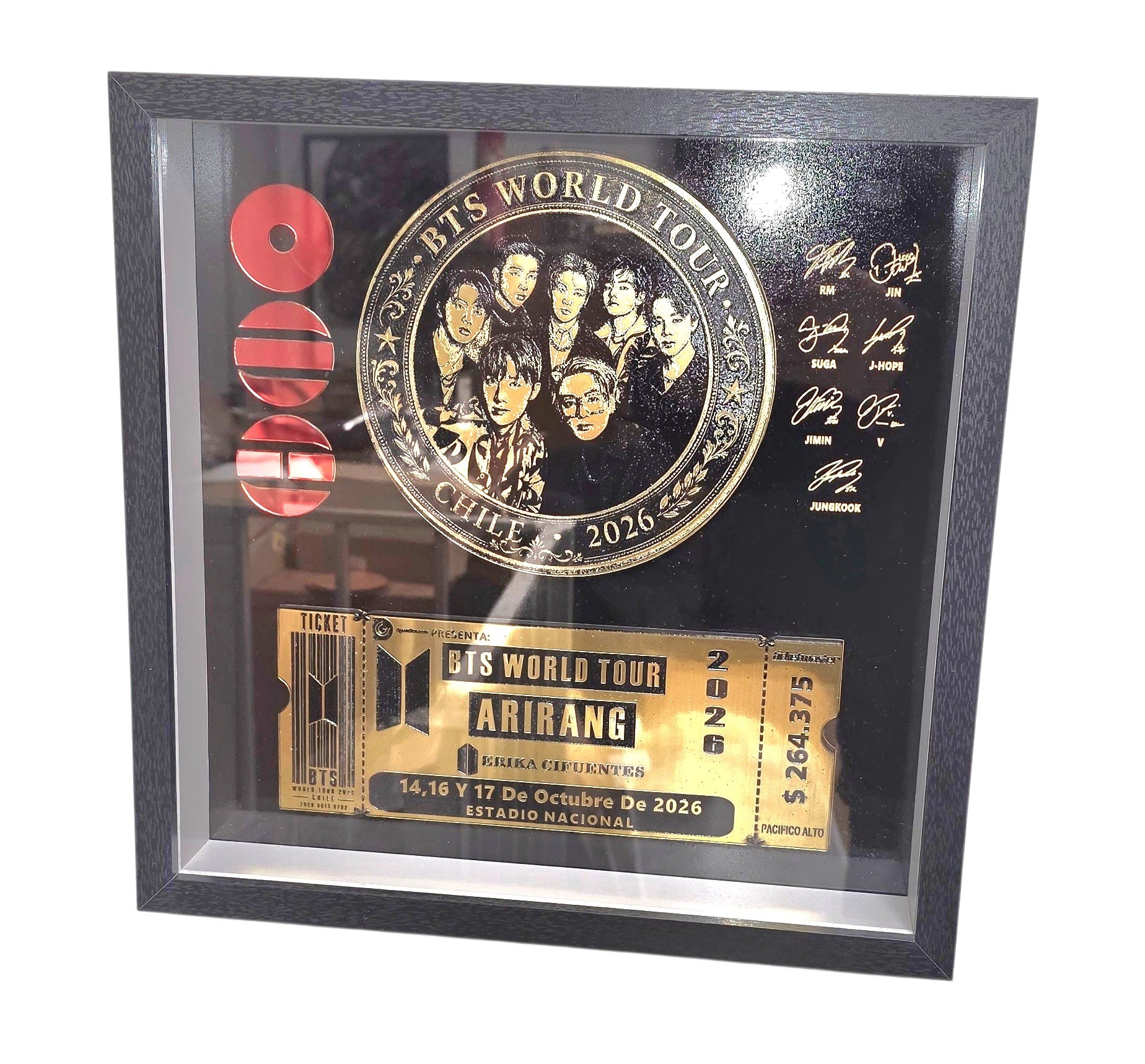 Cuadro Ticket BTS 30 x 30 cm