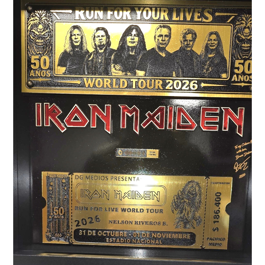 Cuadro Ticket Iron Maiden 30 x 30 cm