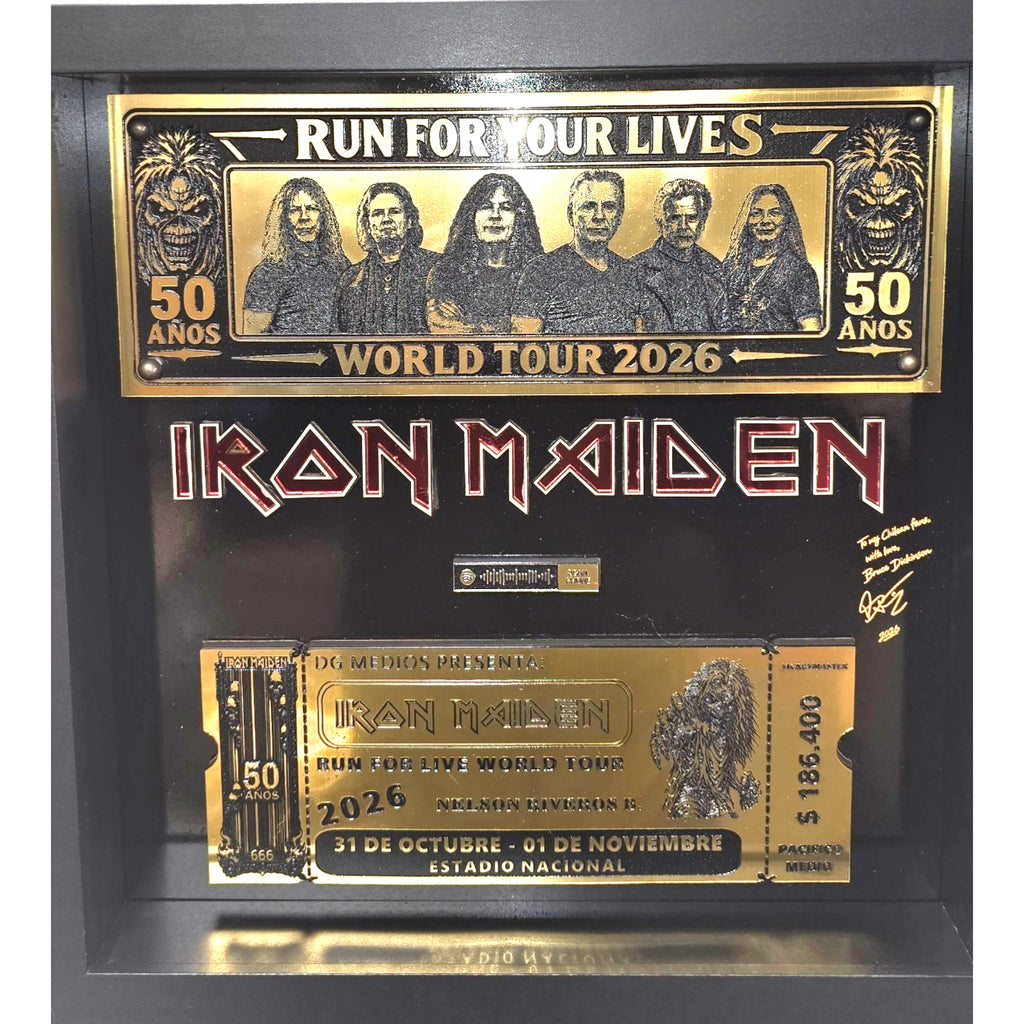 Cuadro Ticket Iron Maiden 30 x 30 cm