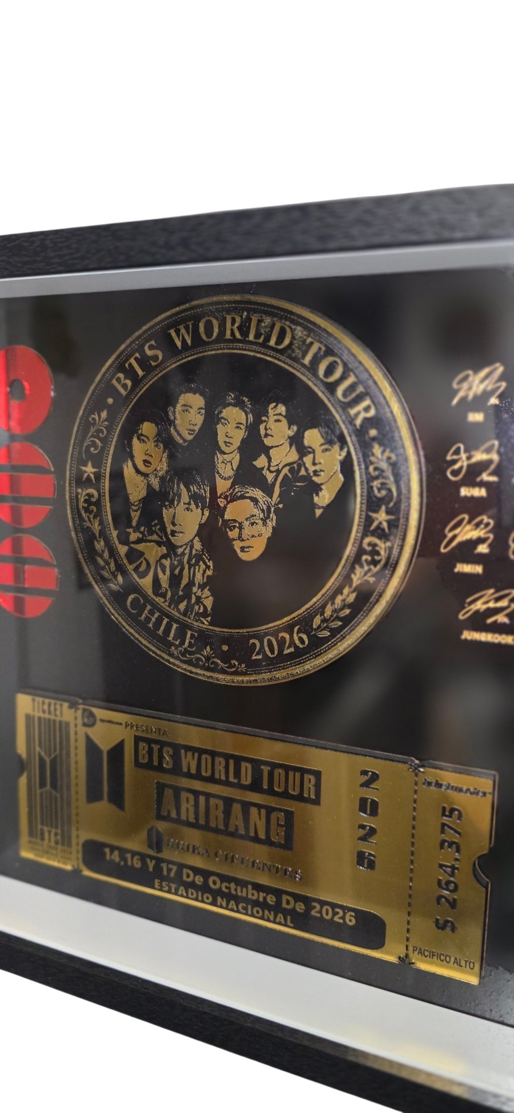 Cuadro Ticket BTS 30 x 30 cm