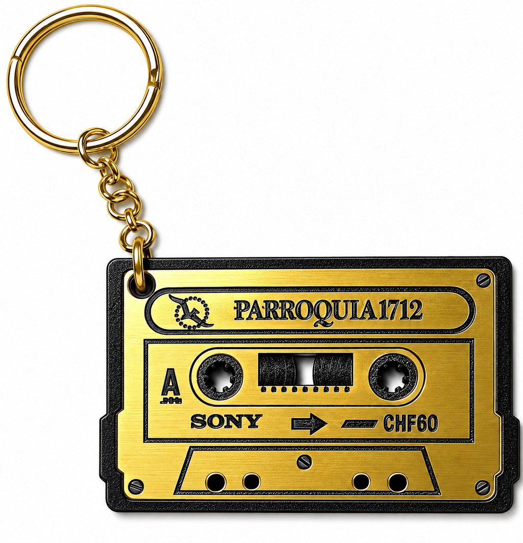 LLAVERO CASETE VINTAGE PERSONALIZADO