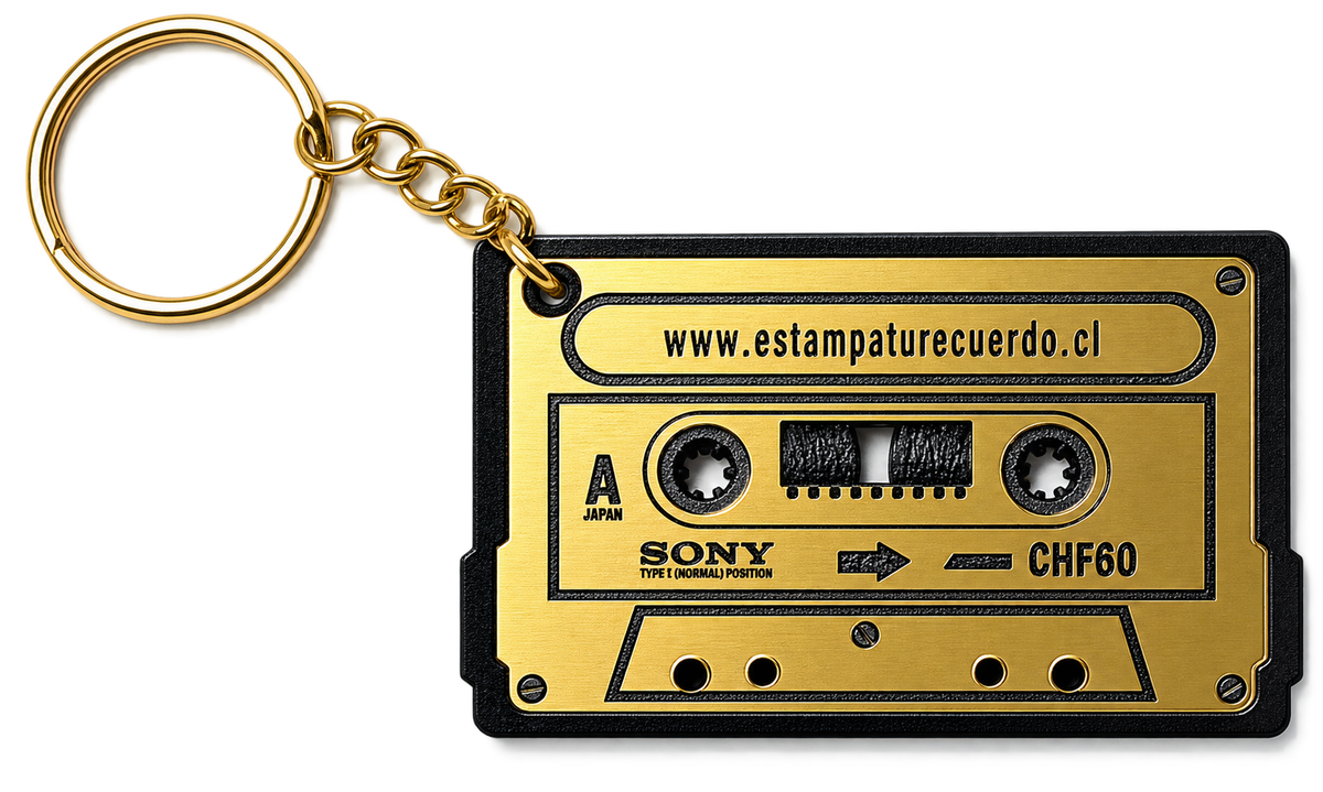 LLAVERO CASETE VINTAGE PERSONALIZADO